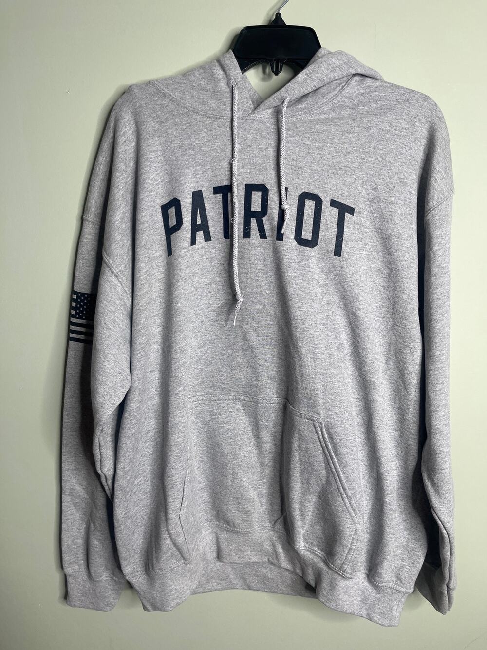 Grunt Style Mens Gray Patriot Hoodie Large